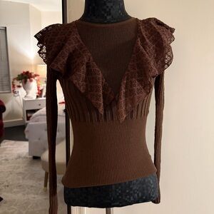 Zara Ruffled Knit Top